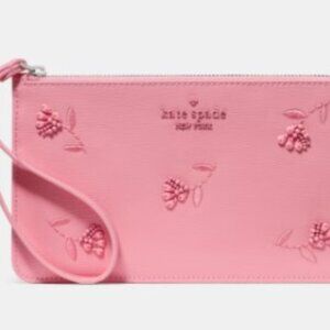 NWT Kate Spade 'Grapefruit Soda' Lucy Floral Wristlet